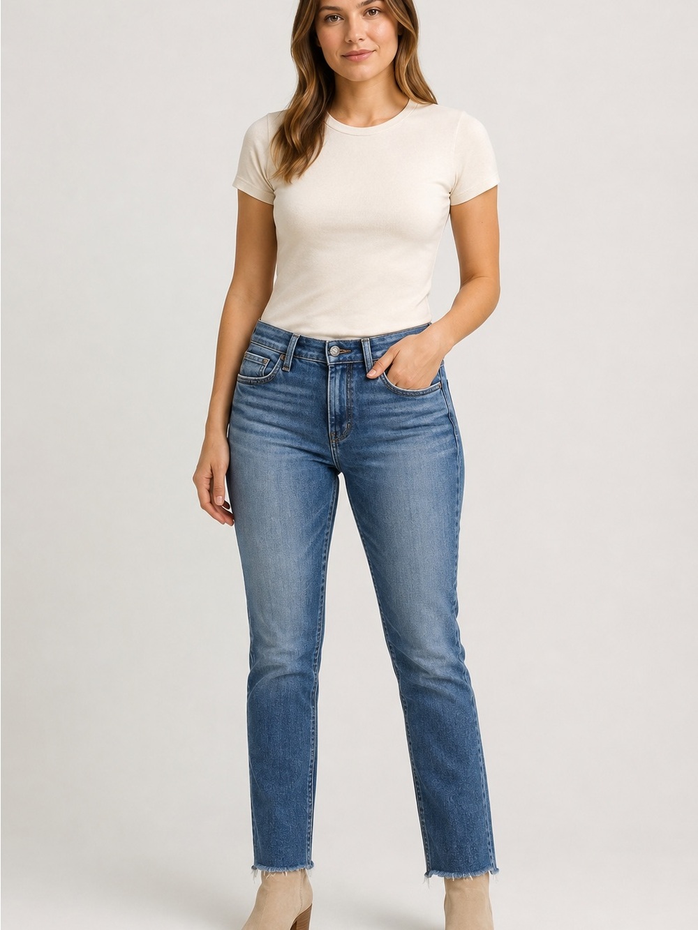 Silver Jeans Mid Blue Straight Leg Jeans 29/31